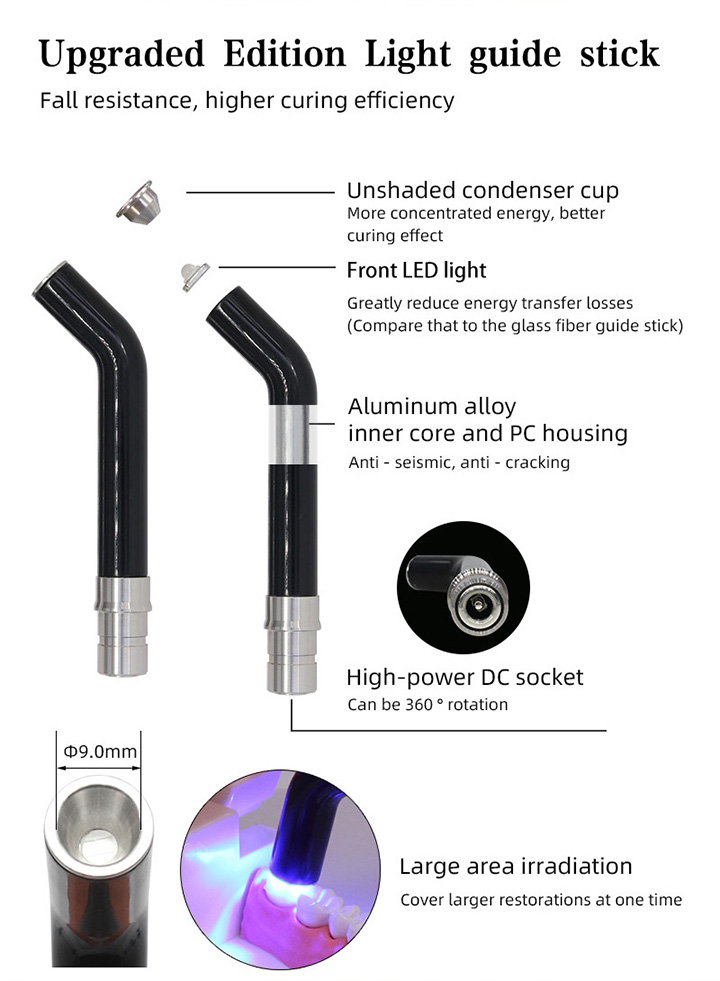 5W Polymerisationslampe Zahnarzt LED Integrierte mit Kabel für Zahnarztstuhl